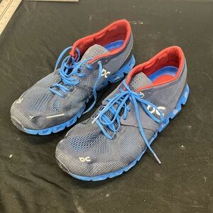 ON Running Blue and Red Athletic Shoes